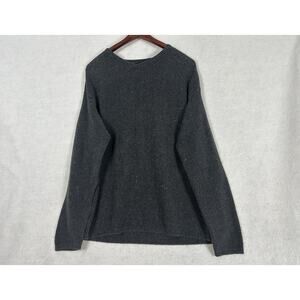 Vintage Structure Sweater Mens Medium Heavy Gray Pullover Made in Hong Kong